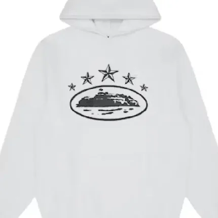 Corteiz 5 Starz Alcatraz Hoodie White 1