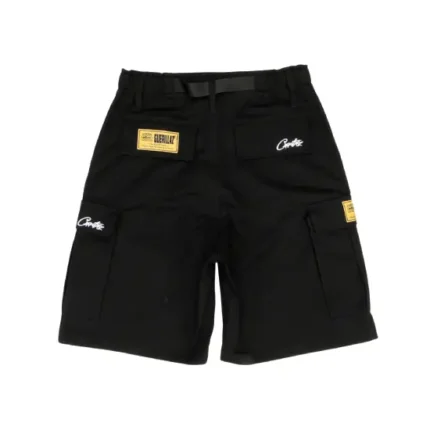 Corteiz Alcatraz Cargo Shorts Black 1