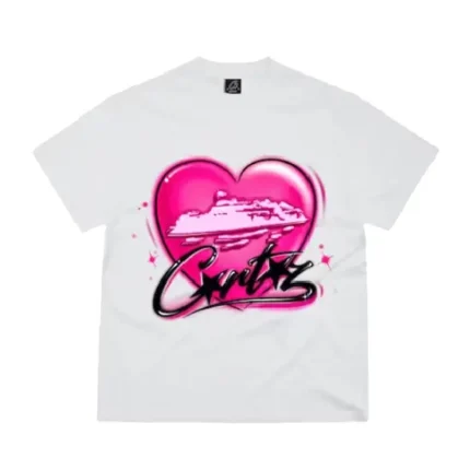 Corteiz Alcatraz Heart T Shirt White 1